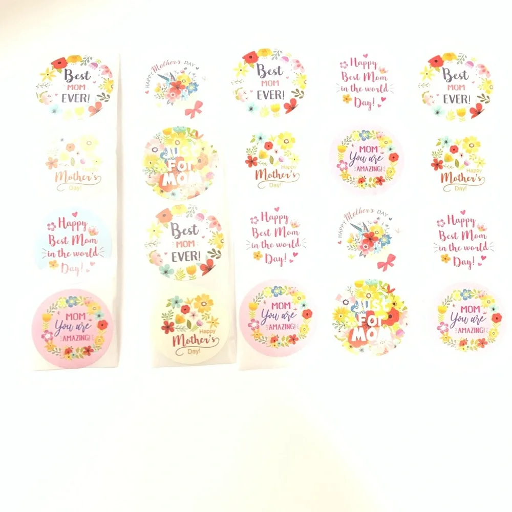 Mother's Day Sticker Set - Floral Pink and Yellow